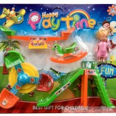 Vỉ đồ chơi công viên: cầu trượt, ngựa bập bênh, đu quay