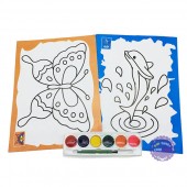 Bộ đồ chơi tô màu nước bằng bìa cứng
