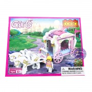 Hộp đồ chơi lắp ráp xe ngựa công chúa 98 miếng CG3267
