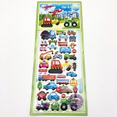 Hình dán sticker nổi 3D hình các loại xe công trình