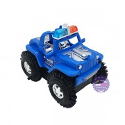 Hộp đồ chơi xe jeep cảnh sát nhào lộn dùng pin bánh lật