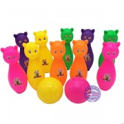 Bộ đồ chơi bowling hình mèo 10 trái túi lưới