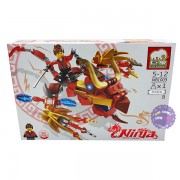 Hộp đồ chơi lắp ráp Ninja rồng đỏ Elephant JX81003