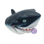 Hộp đồ chơi rối bàn tay cá mập trắng 3D bằng nhựa mềm