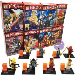 Bộ 8 hộp đồ chơi lắp ráp Ninja bằng nhựa LB357