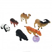 Bộ đồ chơi các loài thú rừng đại 6 con bằng nhựa Wild Animals