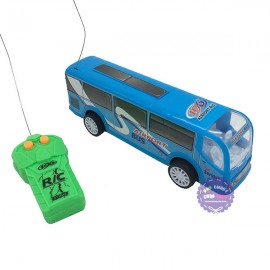 Hộp đồ chơi xe bus điều khiển từ xa 2 kênh chạy pin có đèn