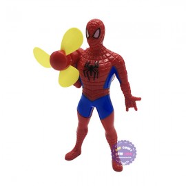 Đồ chơi quạt bóp tay hình người nhện bằng nhựa
