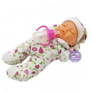 Đồ chơi búp bê em bé trai ngủ & bình sữa