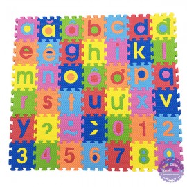 Đồ chơi bảng chữ số tập đánh vần và ráp chữ nút vuông bằng mút xốp