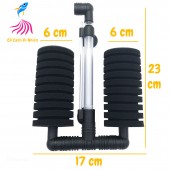 Lọc sủi vi sinh bio bông đôi XY-2822 cho hồ cá cảnh