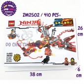 Hộp đồ chơi lắp ráp Ninja rồng Đỏ ZIMO 410 miếng ZM2502