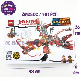 Hộp đồ chơi lắp ráp Ninja rồng Đỏ ZIMO 410 miếng ZM2502